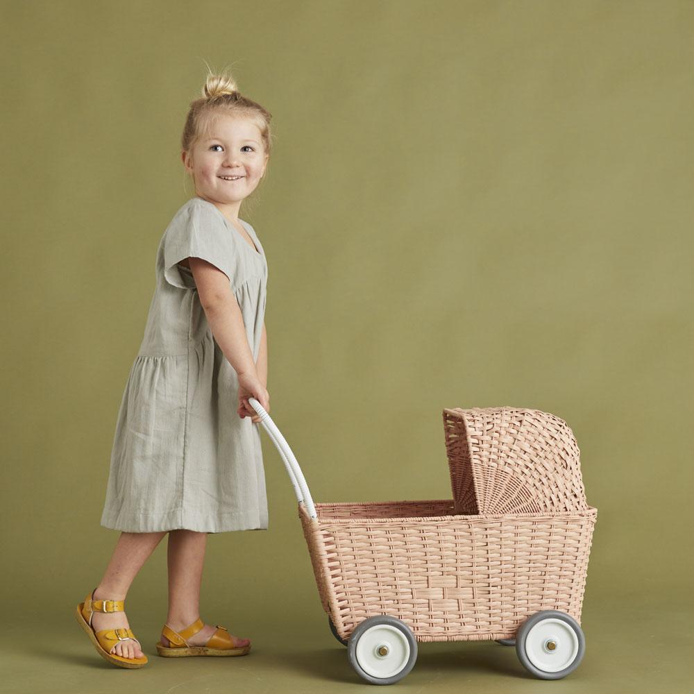 Rattan Strolley- Rose