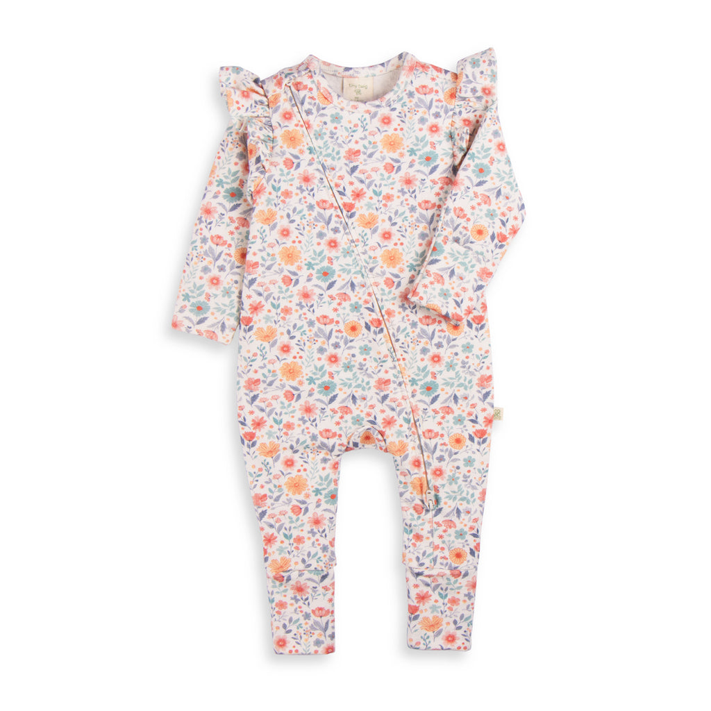 Tiny Twig Cottage Garden Long Sleeve Zipsuit