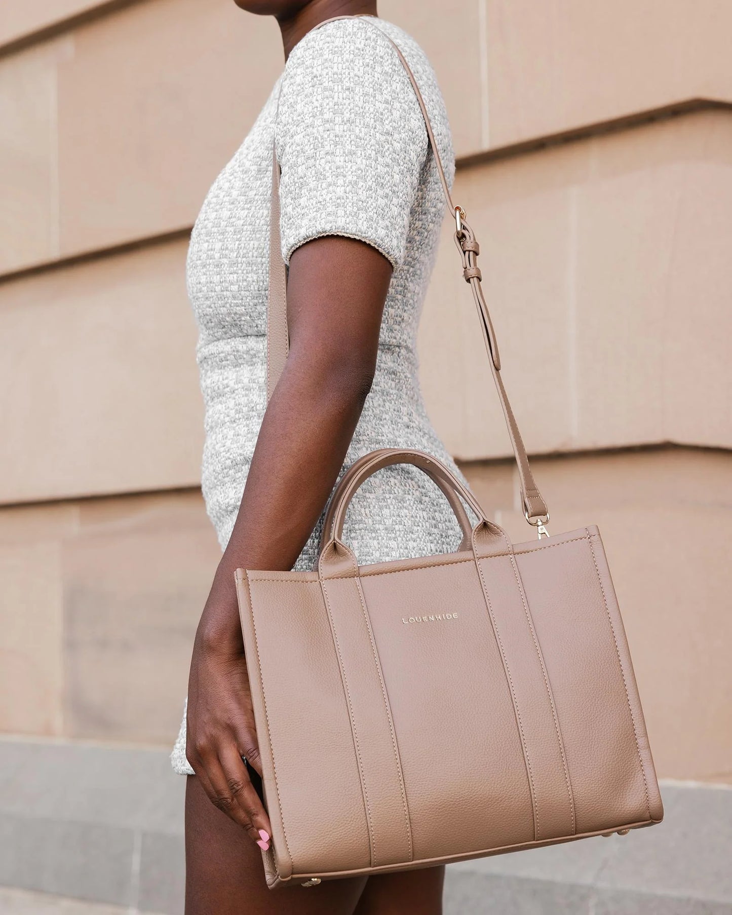 Louenhide Manhattan Tote Bag- Coffee