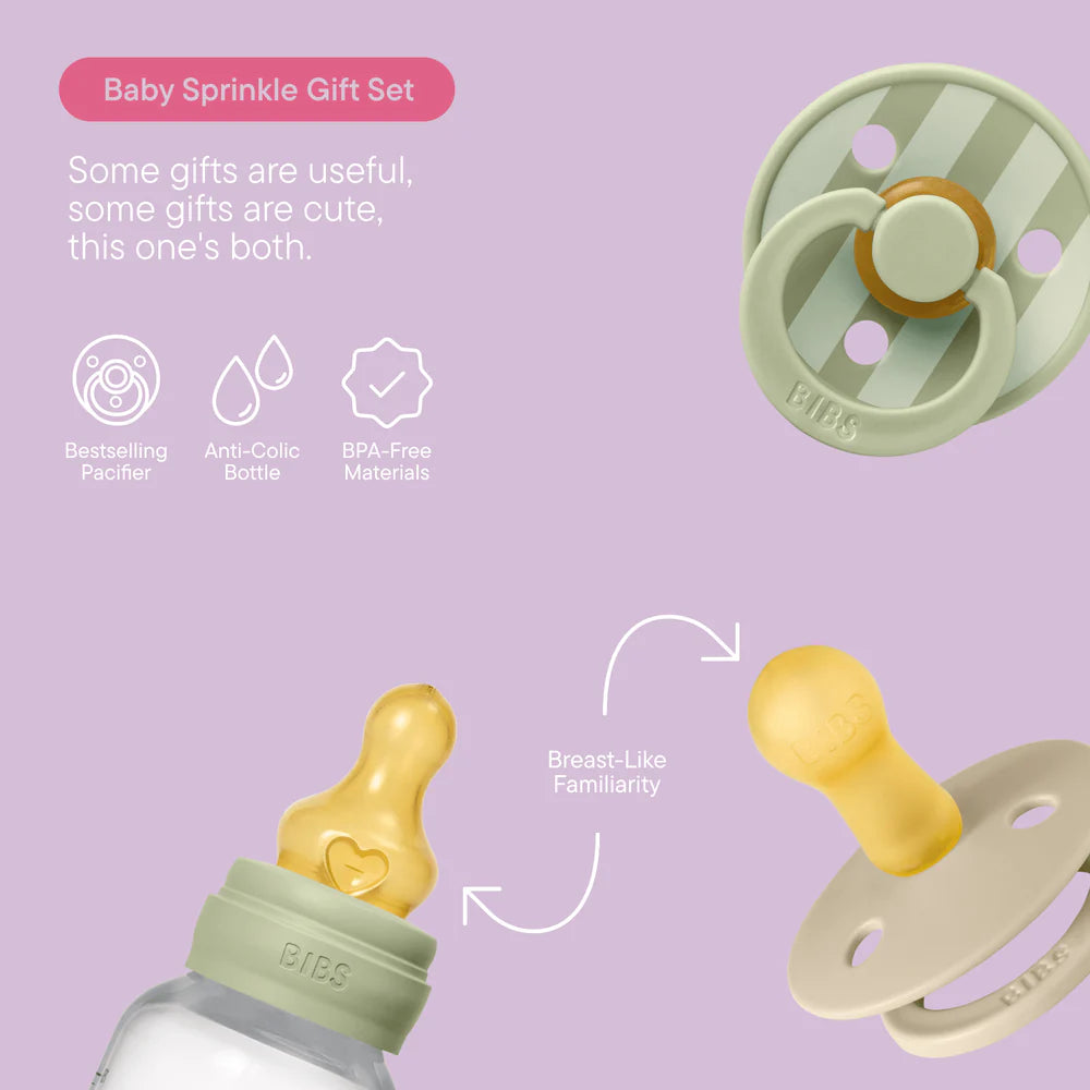 BIBS Gift Set, Baby Sprinkle - Sage
