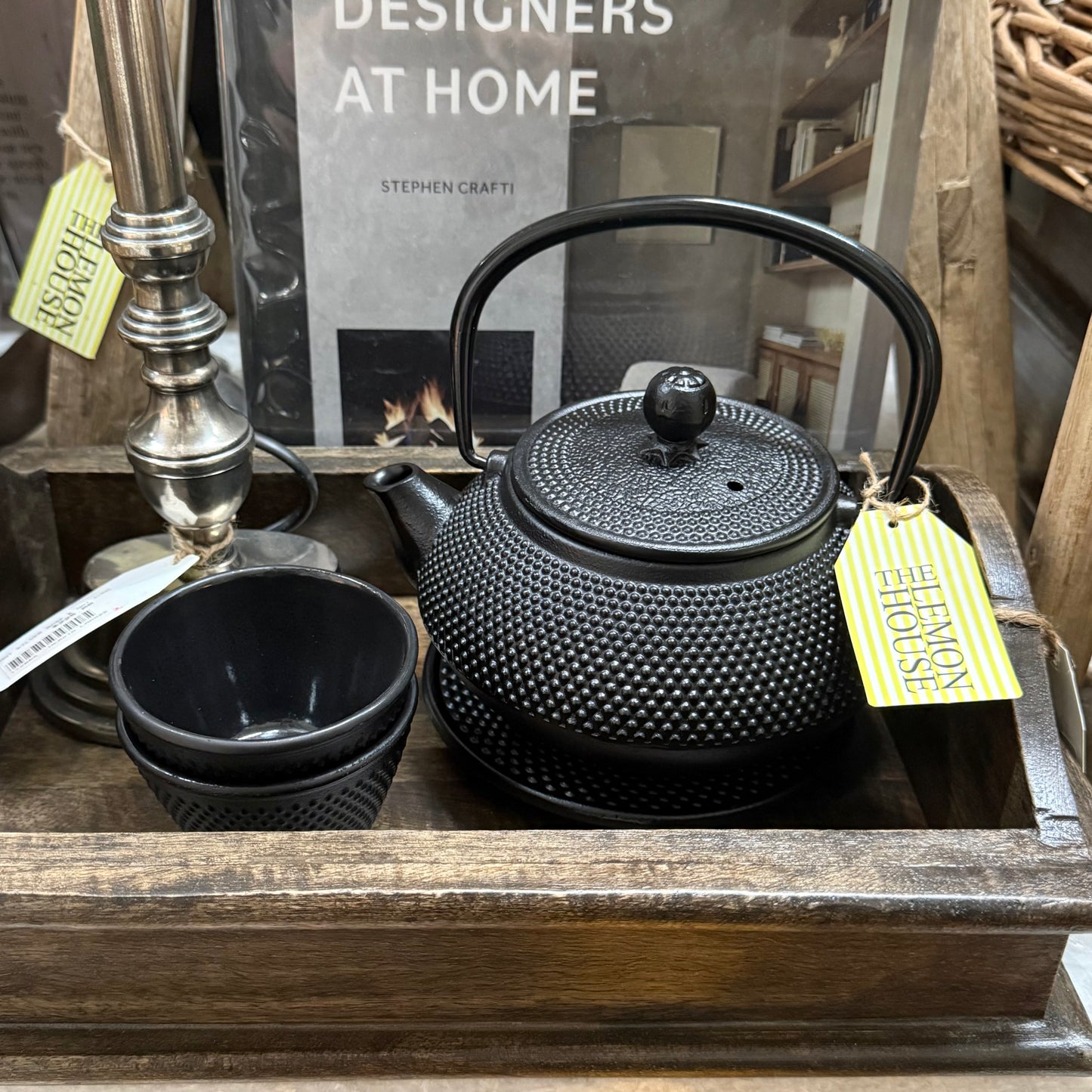 Hobnail Cast Iron Teapot Set - 800mL
