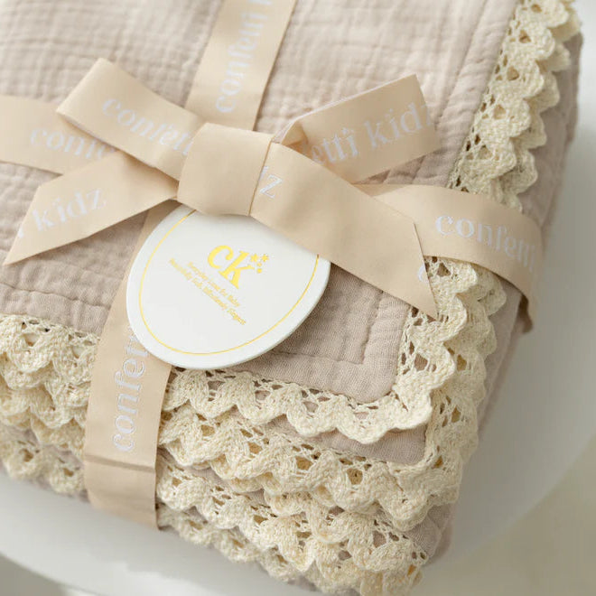 Confetti Kidz Classic Muslin Blanket - Oatmeal