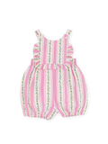 Antique Stripe Strawberry Bubble Romper