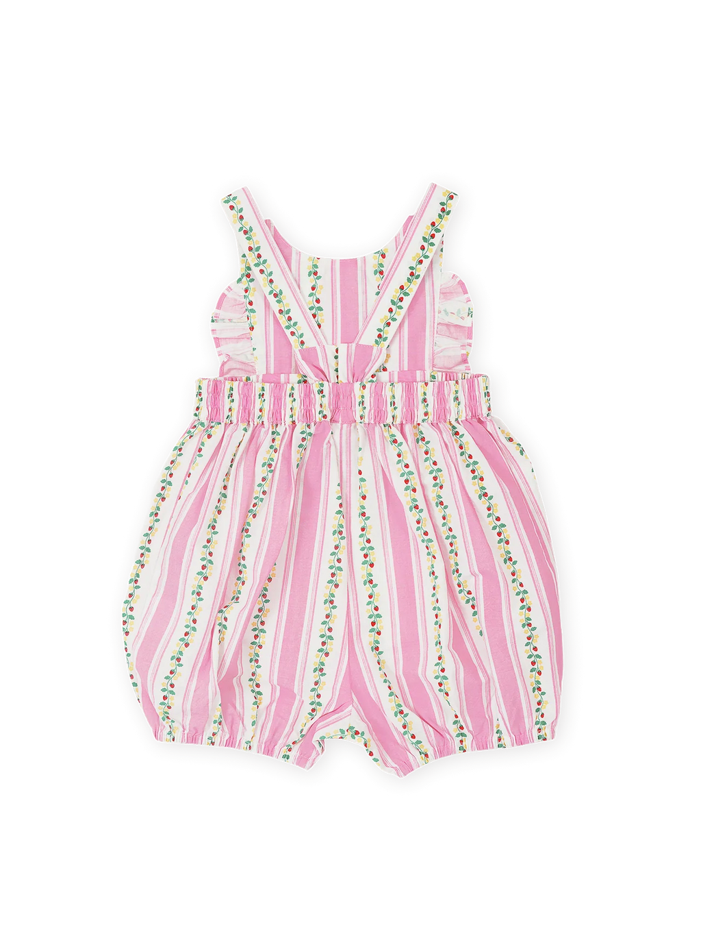 Antique Stripe Strawberry Bubble Romper