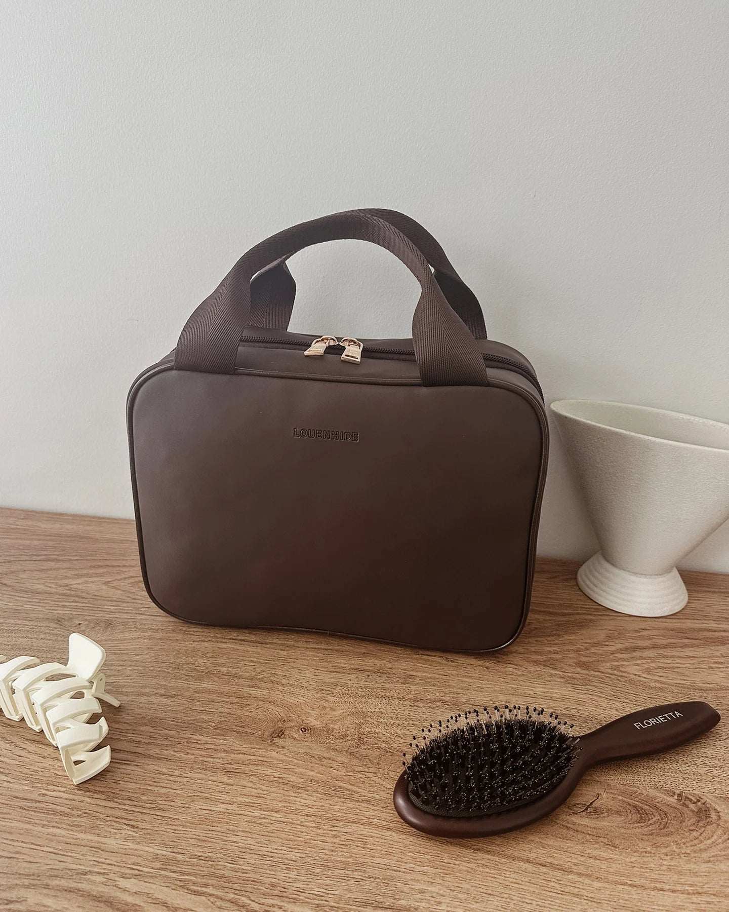 Louenhide Kenya Cosmetic Bag - Chocolate