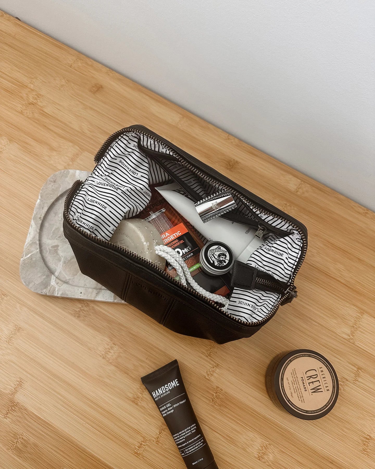 Louenhide Albie Toiletry Bag - Saddle Black