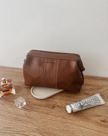 Louenhide Albie Toiletry Bag - Saddle Cognac