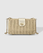 Load image into Gallery viewer, Ophelia Raffia Crossbody Bag- Champagne
