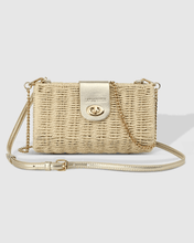 Load image into Gallery viewer, Ophelia Raffia Crossbody Bag- Champagne
