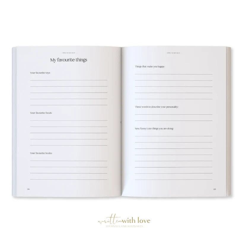 Baby Memory Book with Keepsake Box – Sage Green Linen