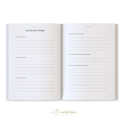 Baby Memory Book with Keepsake Box – Sage Green Linen