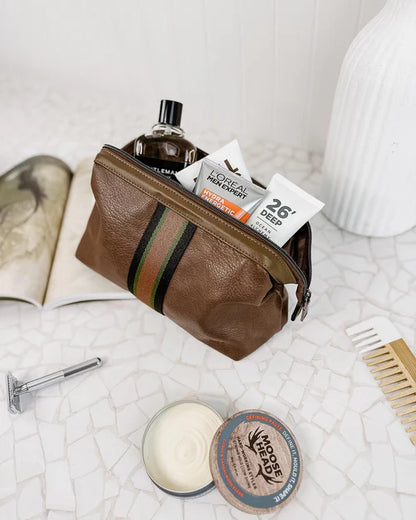 Louenhide Gilbert Mens Toiletry Bag - Tobacco