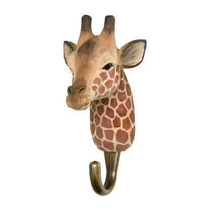 Hand-Carved Giraffe Hook