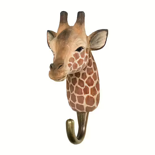 Hand-Carved Giraffe Hook