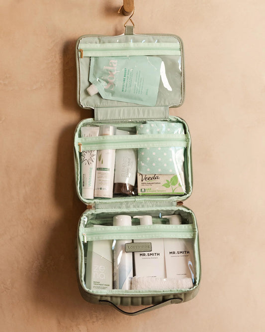Maggie Cosmetic Case- Sage Green