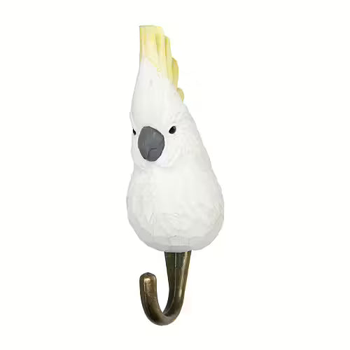 Hand-Carved Cockatoo Hook
