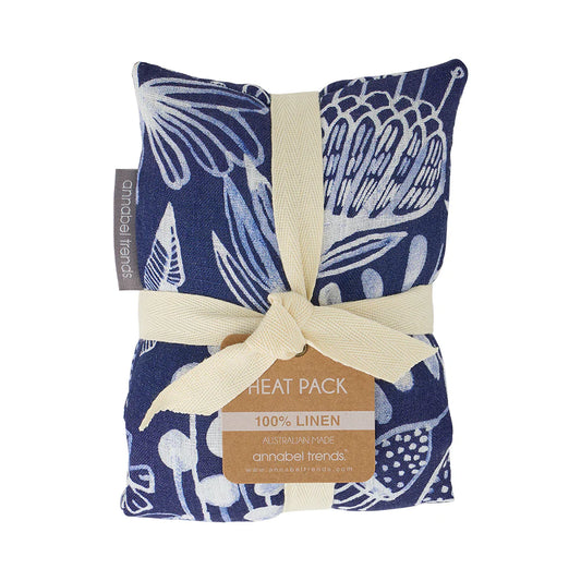 Heat Pillow - Linen | Navy Natives