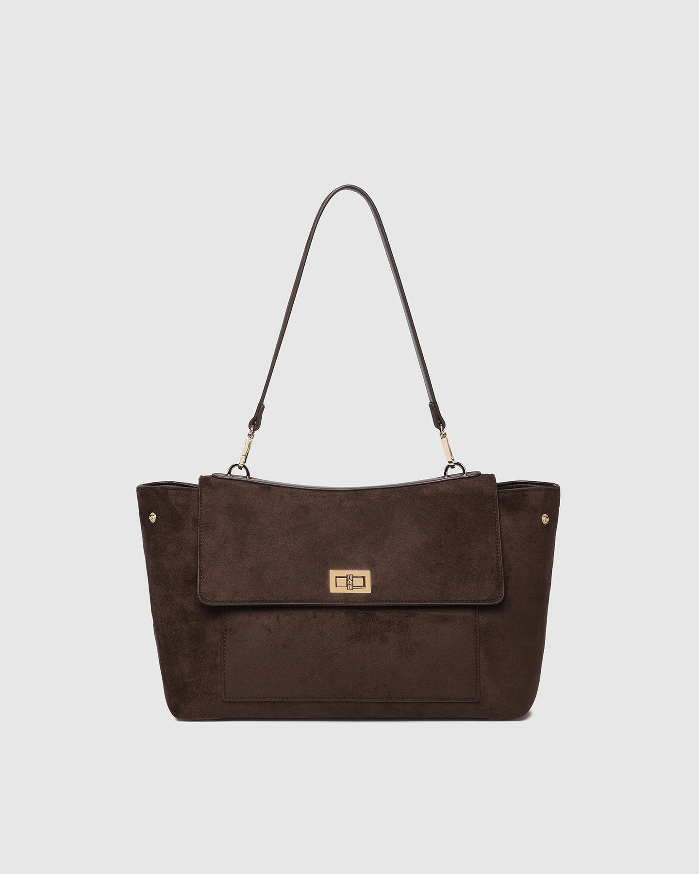 Louenhide Arden Suedette Shoulder Bag - Chocolate