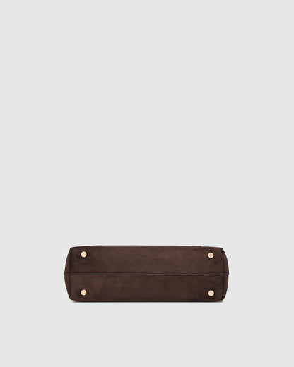 Louenhide Arden Suedette Shoulder Bag - Chocolate