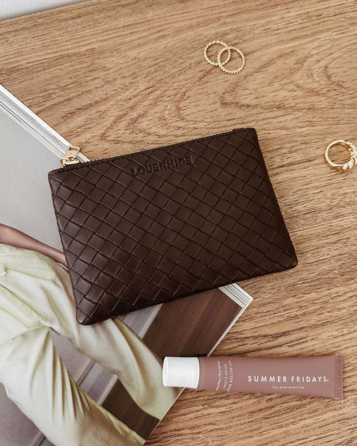Louenhide Kuta Purse - Woven Chocolate