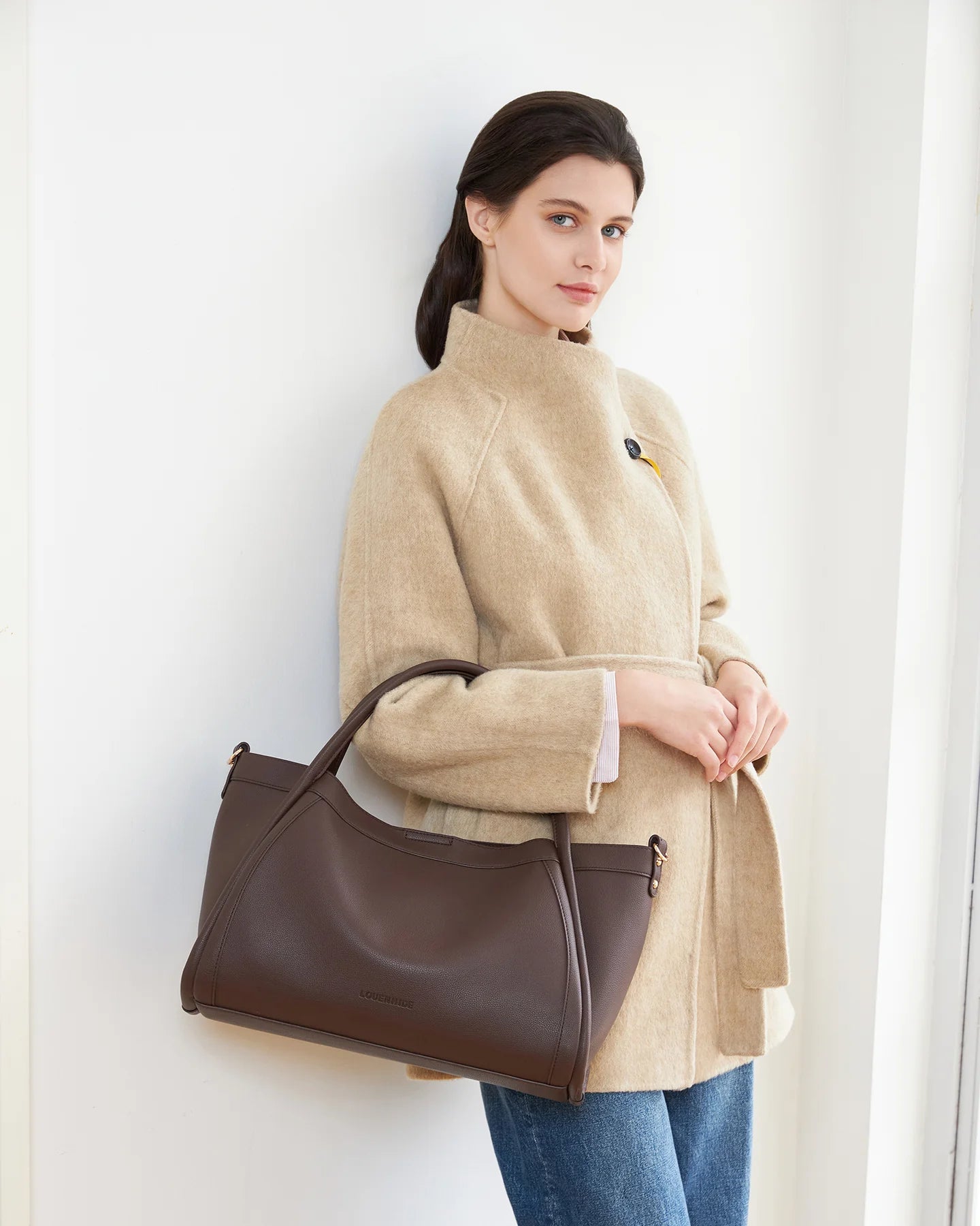 Louenhide Mini Sutton Shoulder Bag - Chocolate