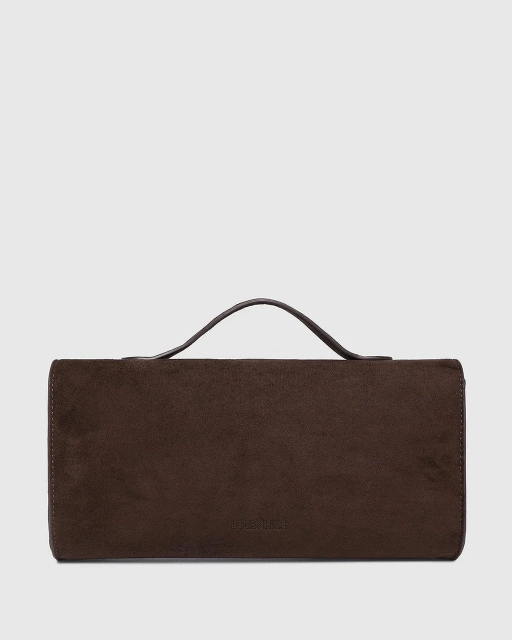Louenhide Delaney Suedette Clutch - Chocolate