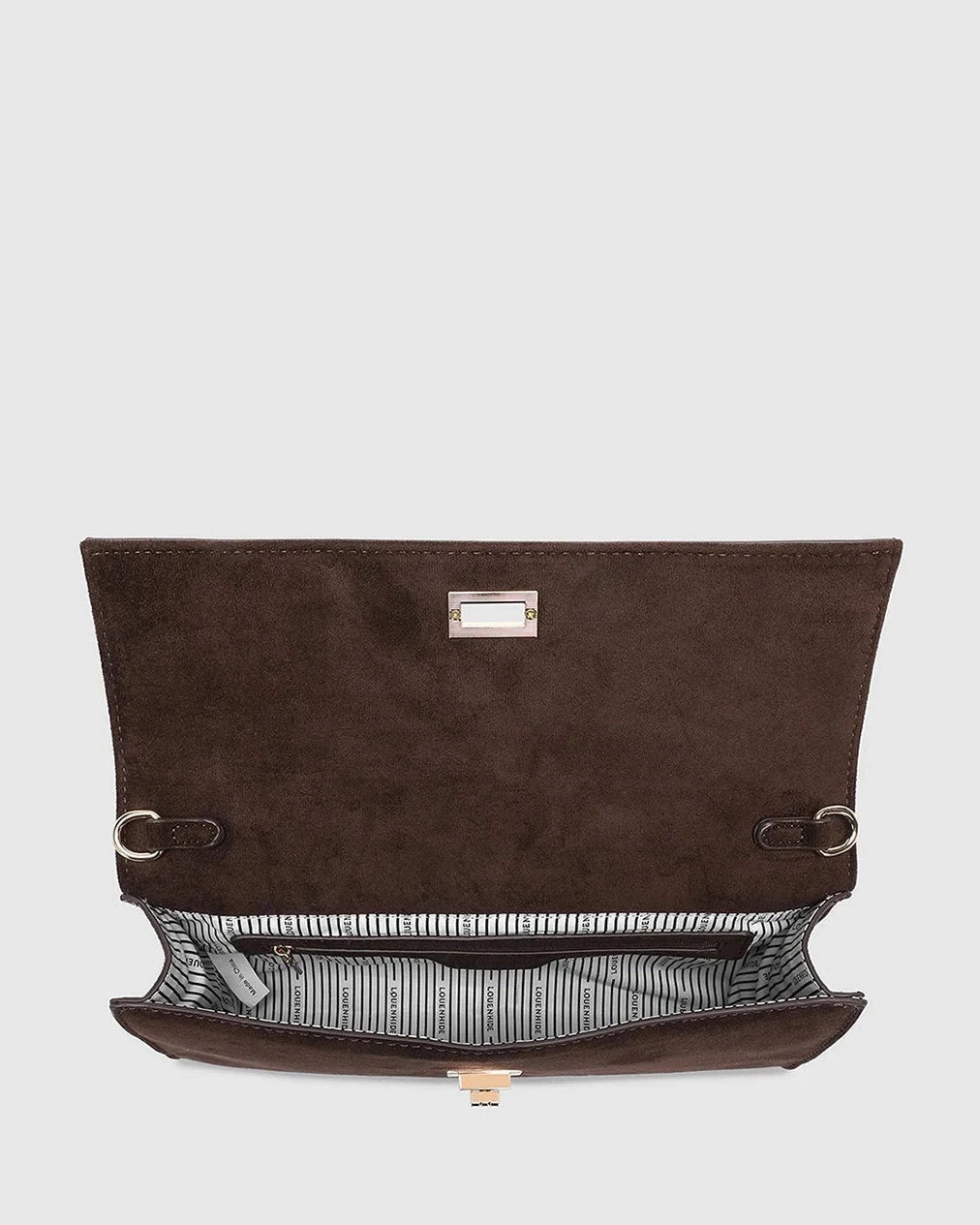Louenhide Delaney Suedette Clutch - Chocolate