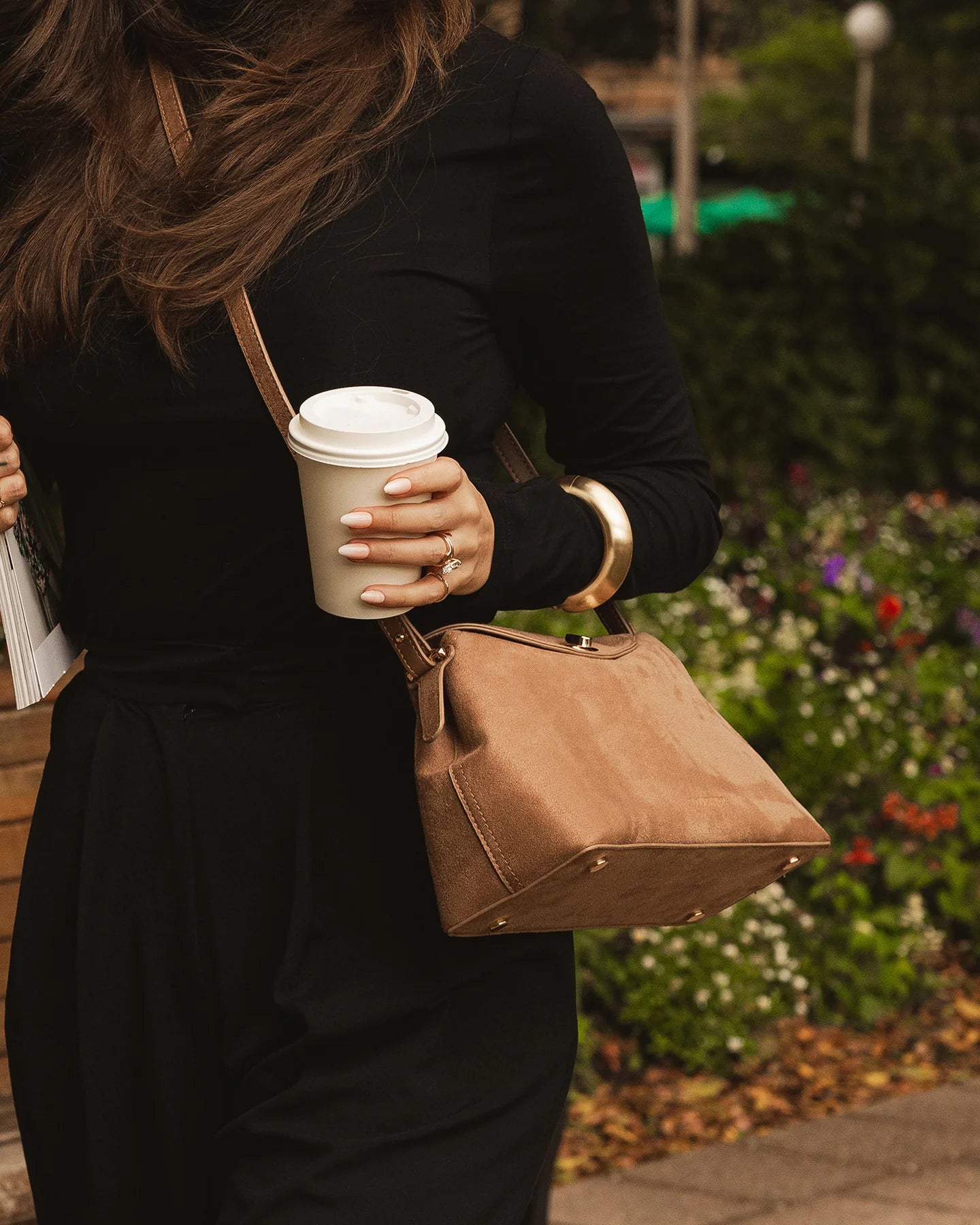 Louenhide Nicole Suedette Handbag - Honey