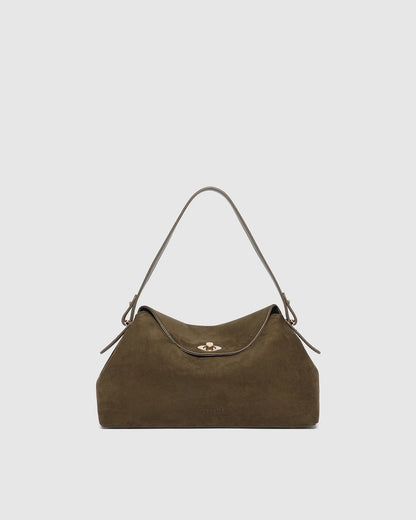 Louenhide Nicole Suedette Handbag - Olive