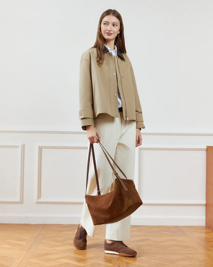 Louenhide Marissa Suedette Shoulder Bag - Cognac