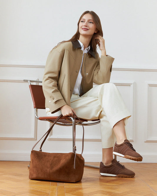 Louenhide Marissa Suedette Shoulder Bag - Cognac