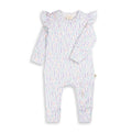 Tiny Twig Lavender Stripe Long Sleeve Zipsuit
