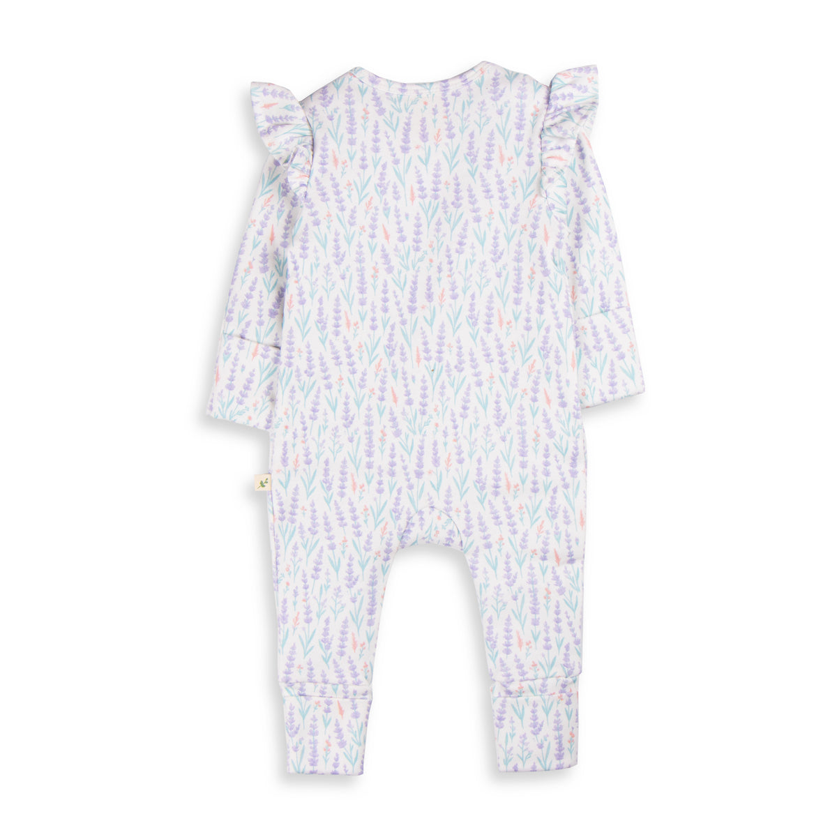 Lavender Stripe Long Sleeve Zipsuit