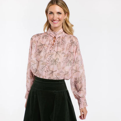 Hazel Leaf Top - Tea Rose