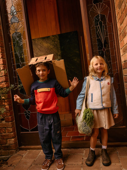 Goldie+Ace Colour Block Pocket Sweater