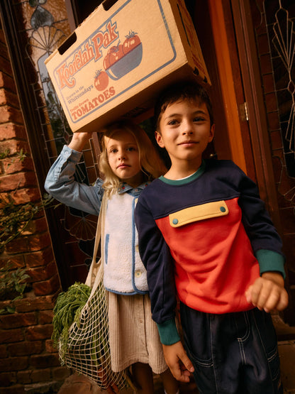 Goldie+Ace Colour Block Pocket Sweater