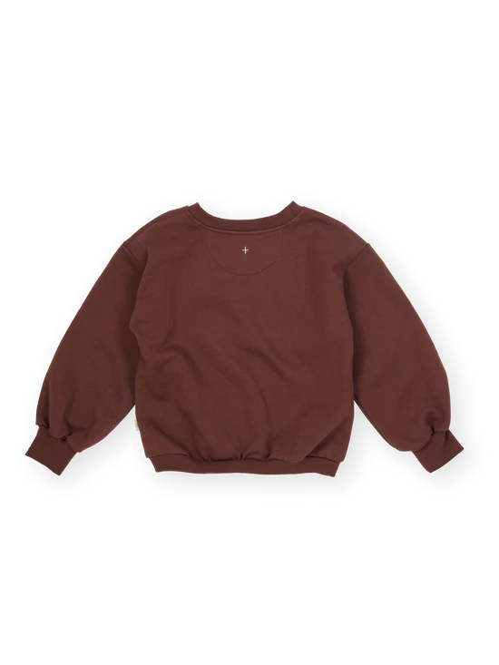 Goldie + Ace Comfy Chestnut Embroidered Sweater