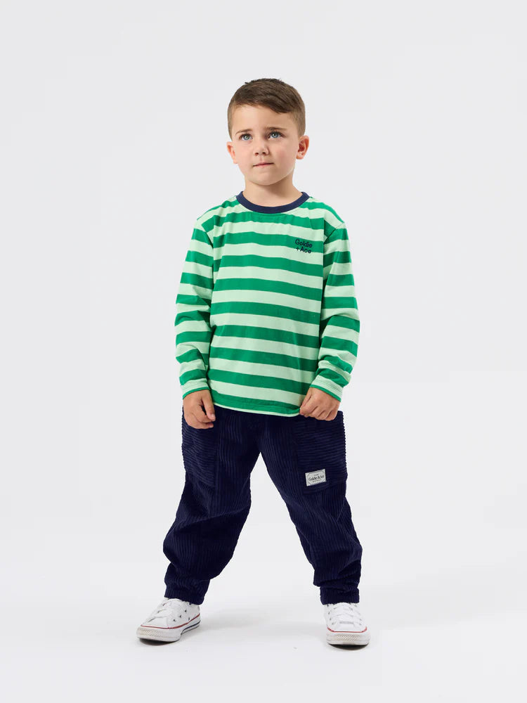 Goldie + Ace Essential Stripe Long Sleeve Top Green