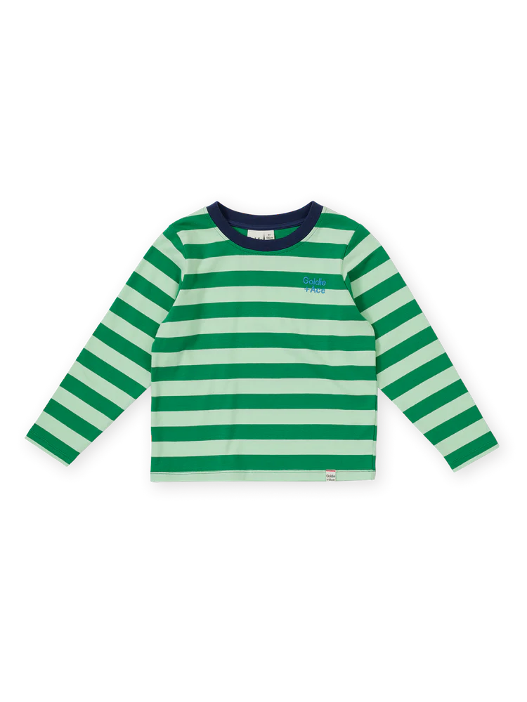 Goldie + Ace Essential Stripe Long Sleeve Top Green