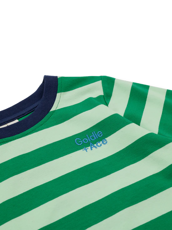 Goldie + Ace Essential Stripe Long Sleeve Top Green