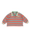 Goldie + Ace Rugby Stripe Terry Sweat Top Orange