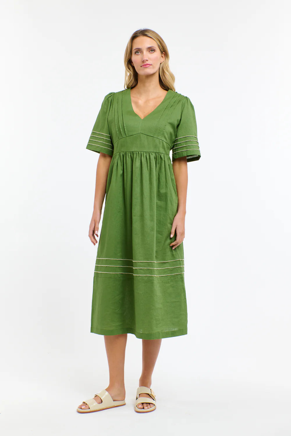 Charlie Edge Trim Dress - Kelly Green