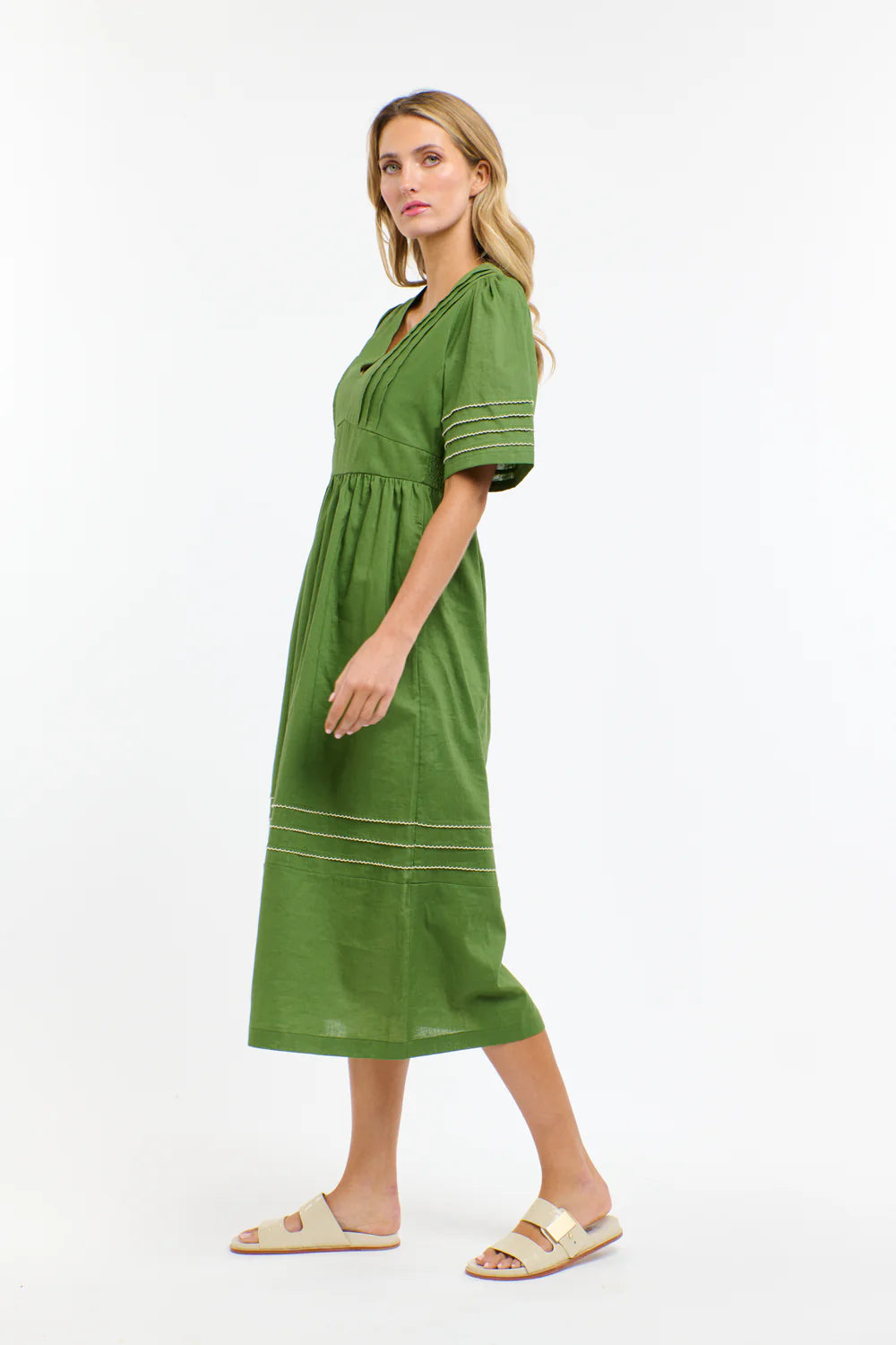 Charlie Edge Trim Dress - Kelly Green