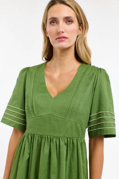 Charlie Edge Trim Dress - Kelly Green