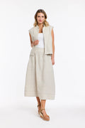 Marion Natural Linen Skirt