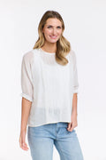 Tilly Pleat Top - White