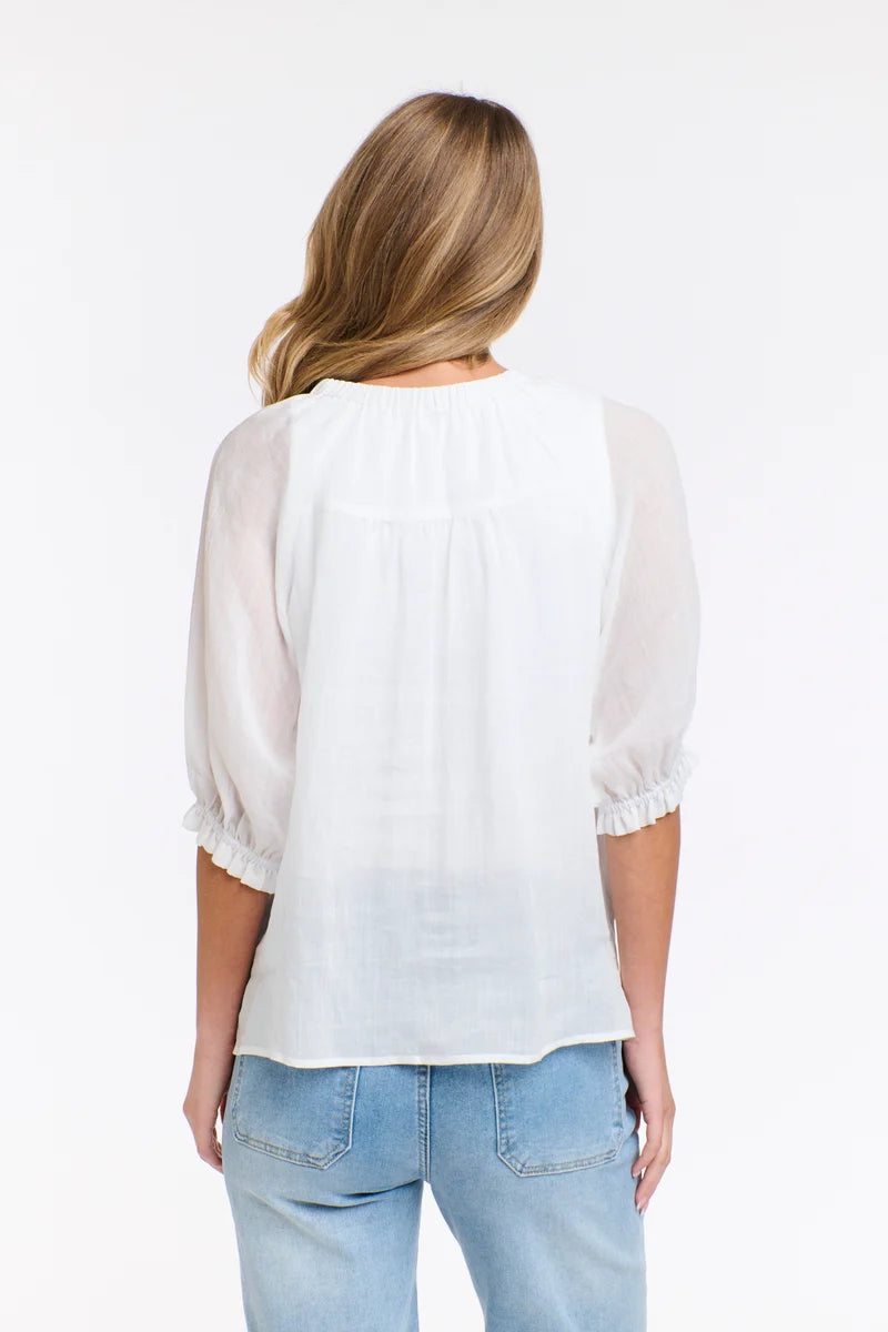 Tilly Pleat Top - White