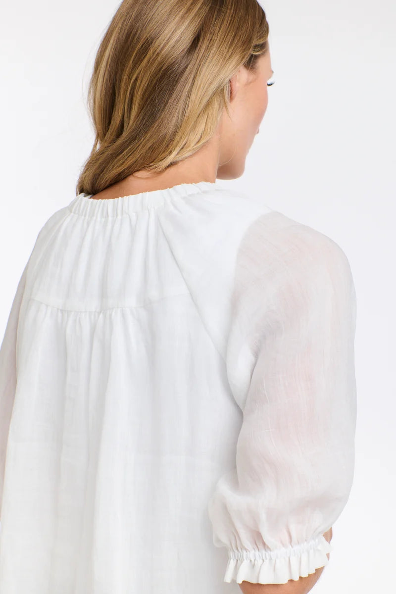 Tilly Pleat Top - White