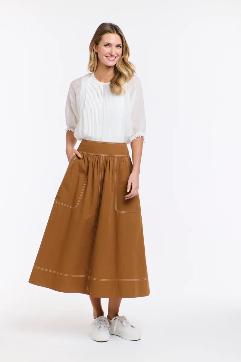 Tilly Pleat Top - White