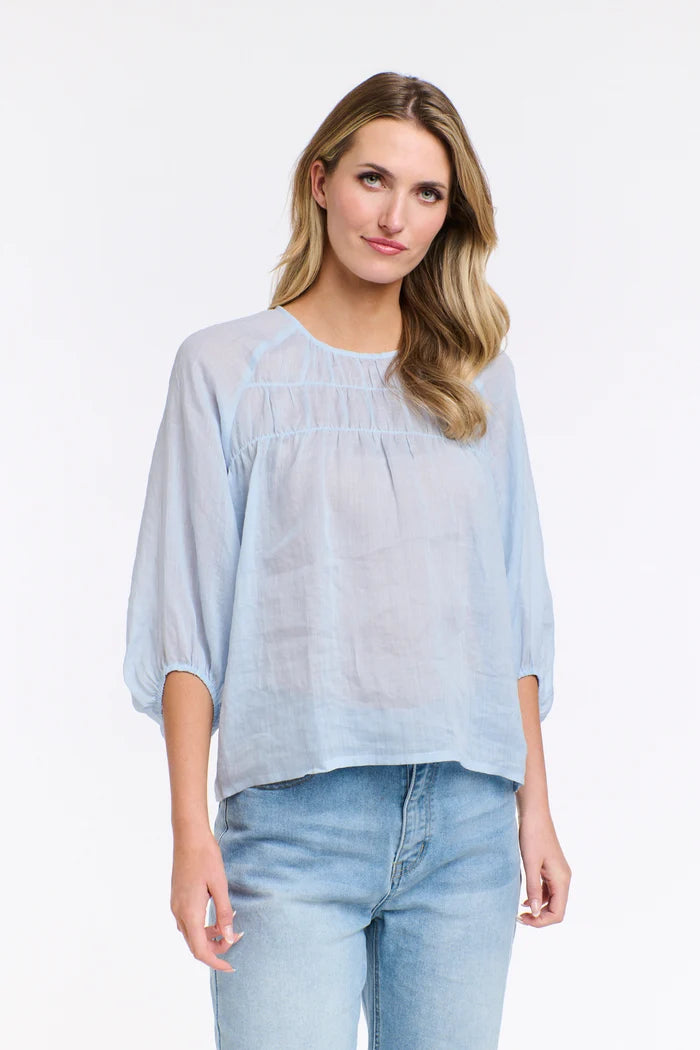 Eden Smock Top - Ice Blue